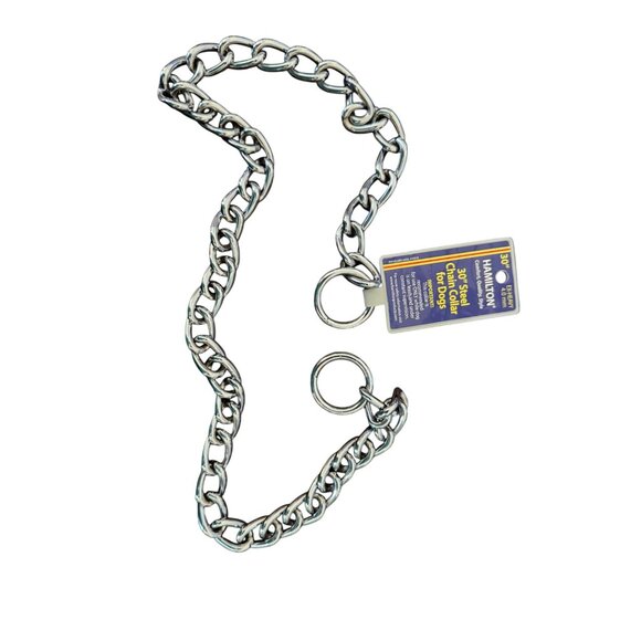 30" Hamilton Ex Heavy Steel Chain Dog Collar - Picture 3 of 5